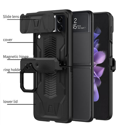 Magnetic Hinge All-Package Case For Samsung Galaxy Z Flip4 & Z Flip3 Case Back Slide Camera Protection - casetiphone
