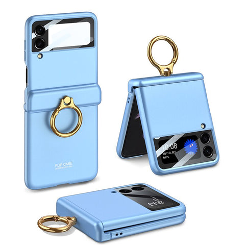 Armor Case with Ring Bracket Stand for Samsung Galaxy Z Flip 4 (Magnetic Hinge Cover) - casetiphone