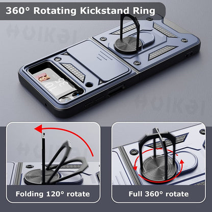 Magnetic Shockproof Case with Camera Cover For Samsung Galaxy Z Flip 4 - casetiphone
