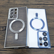 Luxury Transparent Plating Magsafe Case For Samsung Galaxy S23 / Plus / Ultra - casetiphone