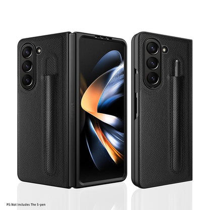 Luxury Leather Case With Pen Slot For Samsung Galaxy Z Fold 5