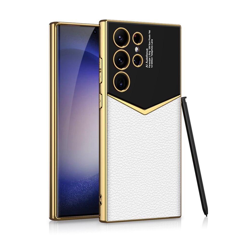 Luxury Electroplated Leather Case For Samsung Galaxy S23 Series