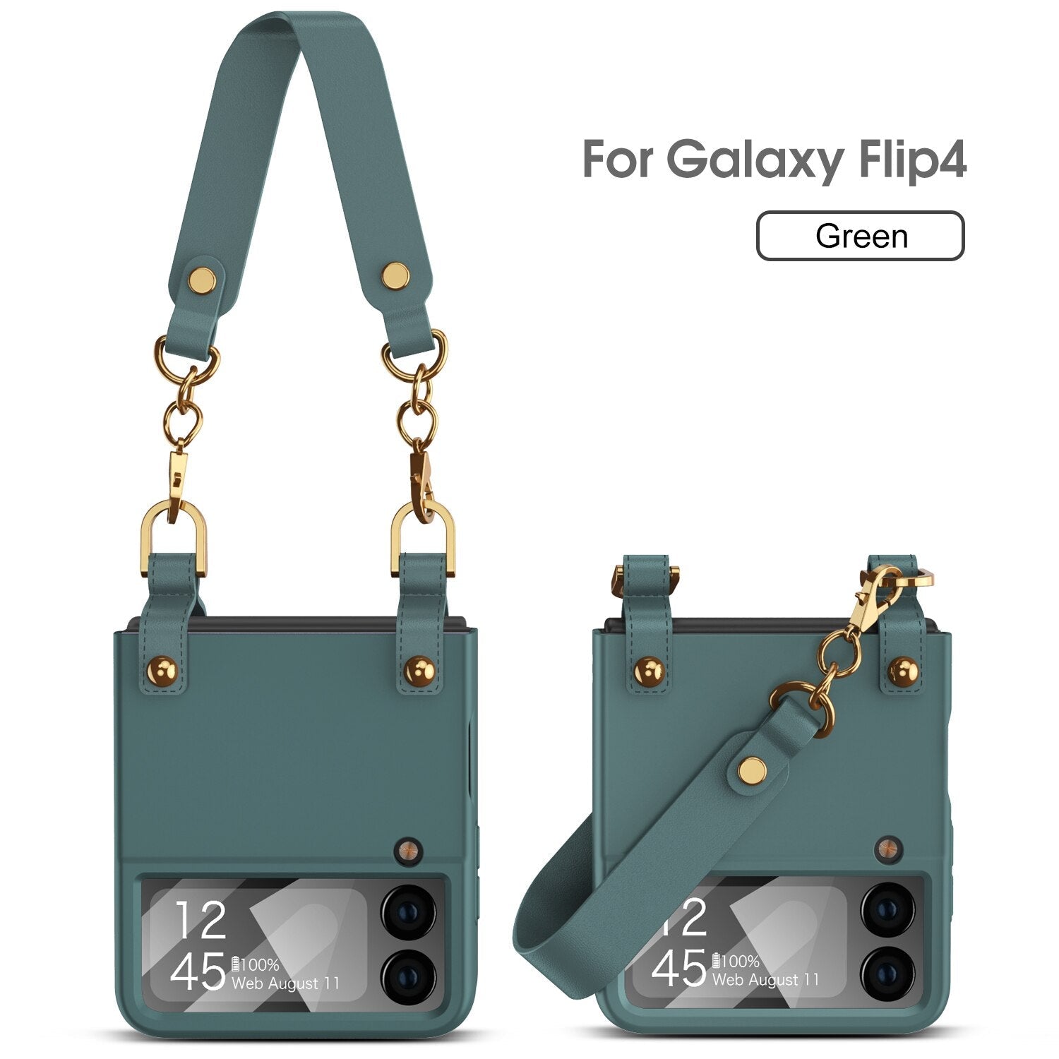 Luxury Case With Strap For Samsung Galaxy Z Flip 4 - casetiphone