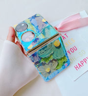 Fashion Oil Painting Flower Folding Phone Case For Huawei P50 Pocket - casetiphone