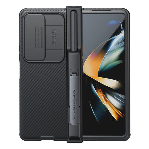 Case with Slide Camera Protector & Kickstand With S-Pen Pocket For Samsung Galaxy Z Fold 4 - casetiphone