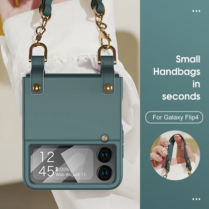 Luxury Case With Strap For Samsung Galaxy Z Flip 4 - casetiphone