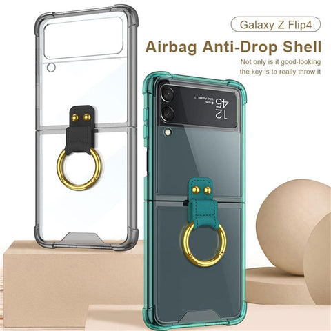 Transparent Case with Ring For Samsung Galaxy Z Flip 4 - casetiphone