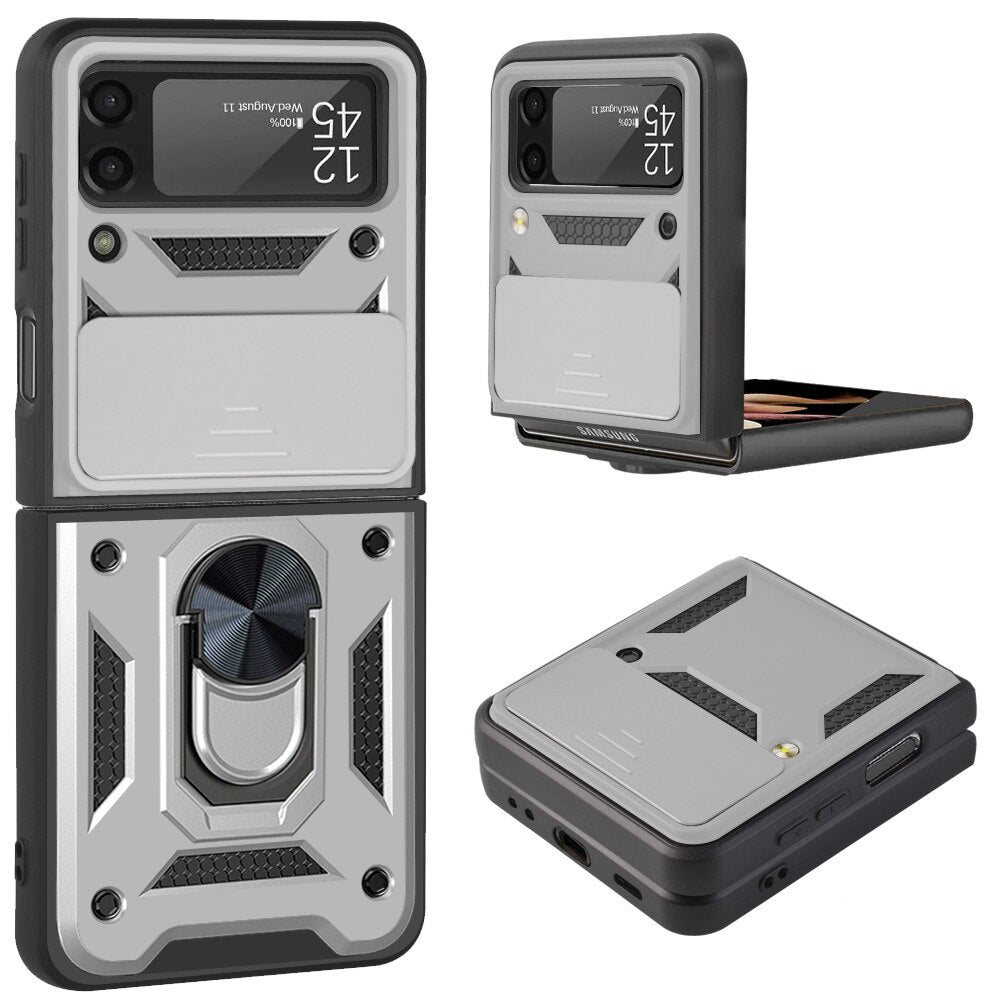 Magnetic Shockproof Case with Camera Cover For Samsung Galaxy Z Flip 4 - casetiphone