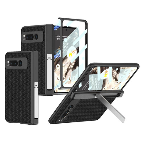 Magnetic Hinge Protective Case with Kickstand For Google Pixel Fold