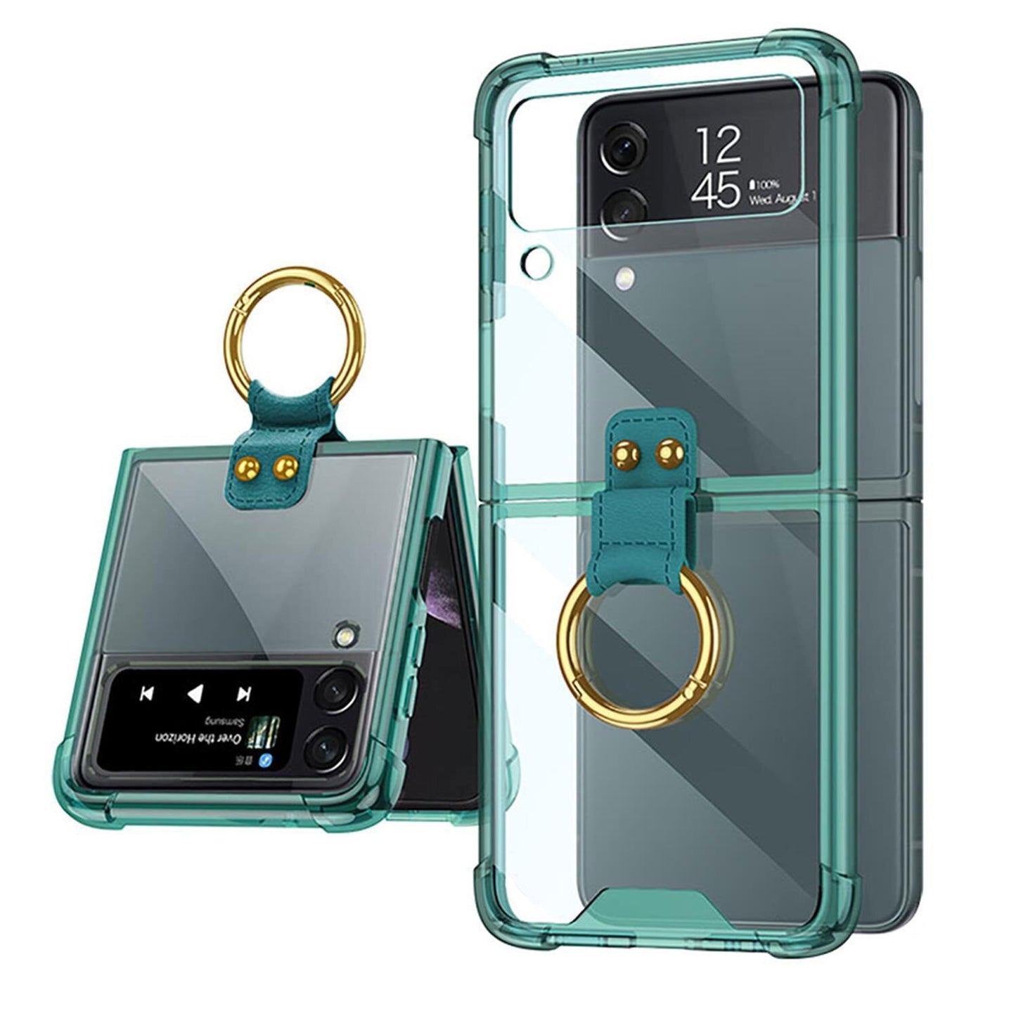 Transparent Case with Ring For Samsung Galaxy Z Flip 4 - casetiphone