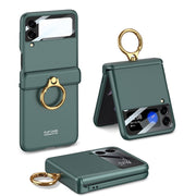 Armor Case with Ring Bracket Stand for Samsung Galaxy Z Flip 4 (Magnetic Hinge Cover) - casetiphone