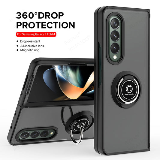 Magnet Holder Ring Armor Case For Samsung Galaxy Z Fold 4 - casetiphone