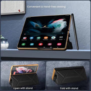 Leather Flip Stand S Pen Holder Slot Case For Samsung Galaxy Z Fold 4 - casetiphone