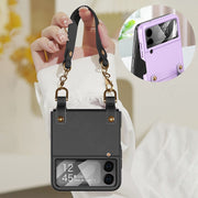 Luxury Case With Strap For Samsung Galaxy Z Flip 4 - casetiphone