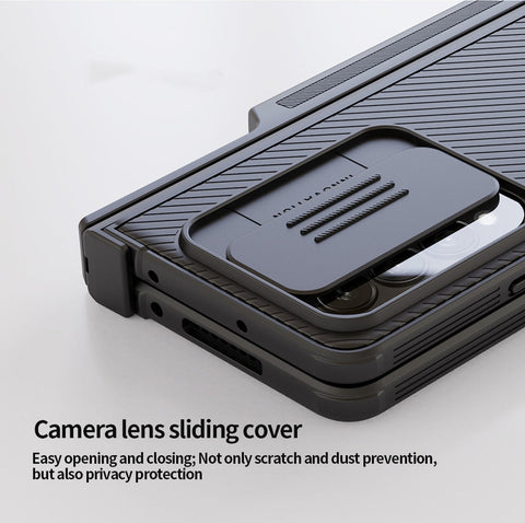 Case with Slide Camera Protector & Kickstand With S-Pen Pocket For Samsung Galaxy Z Fold 4 - casetiphone