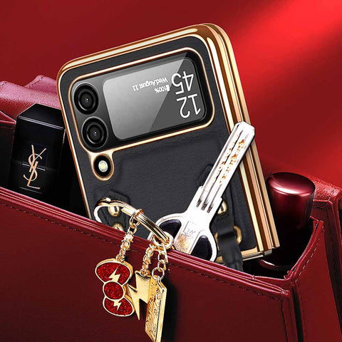 Newest Color Handbag Fashion Silk Scarf Galaxy Z Flip3 Flip4 Phone Case - casetiphone