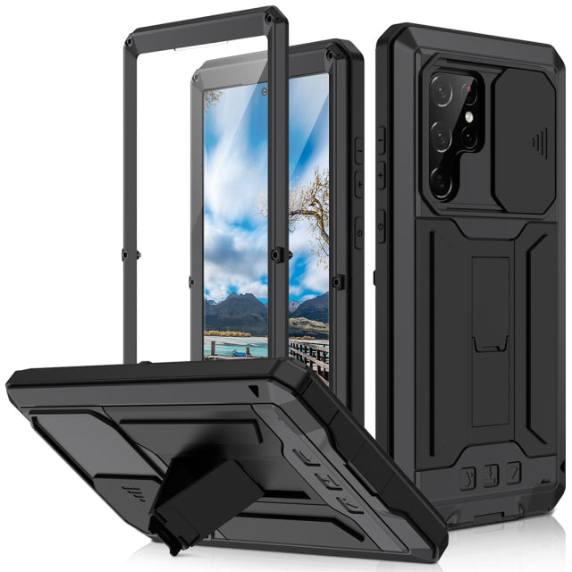 Metal Anti-fall With Stand Cover For Samsung Galaxy S22 Series - casetiphone