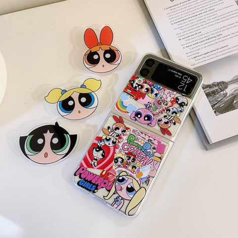 Cute Cartoon Bracket Case for Samsung Galaxy Z Flip 3 - casetiphone