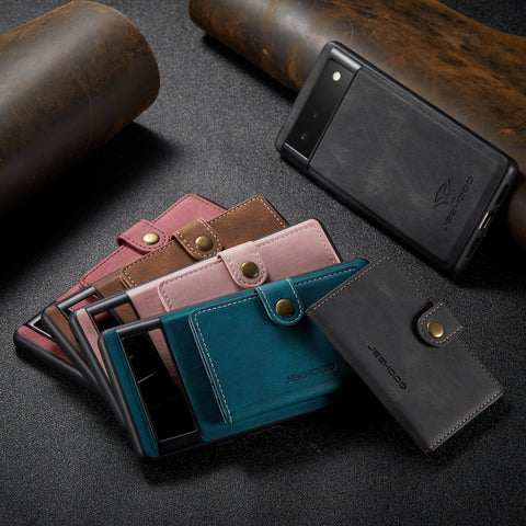 Leather Wallet Magnetic Case For Google Pixel 6 - casetiphone