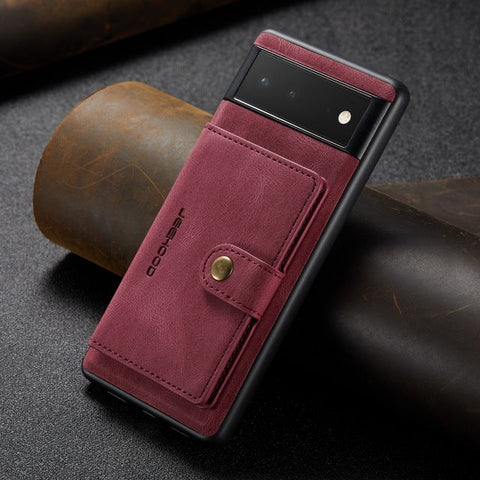 Leather Wallet Magnetic Case For Google Pixel 6 - casetiphone